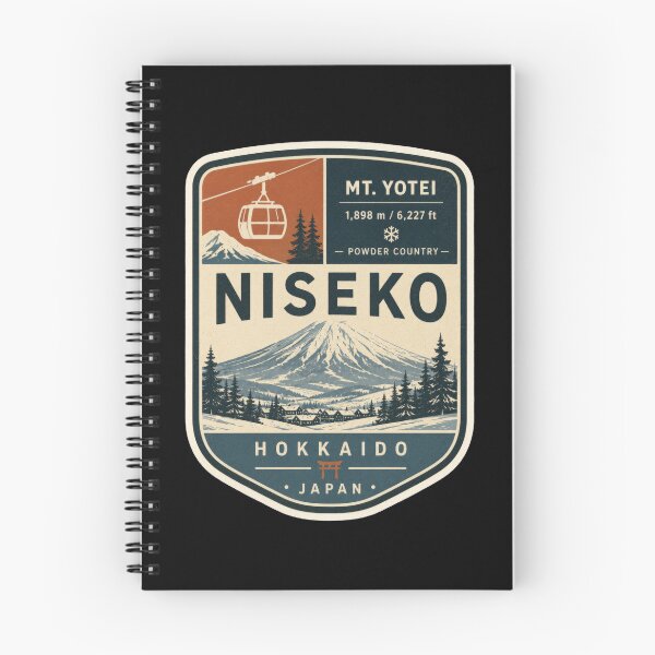 Item preview, Niseko Powder Country | Mount Yotei Gondola Retro Emblem designed and sold by CosmicAnomaly.