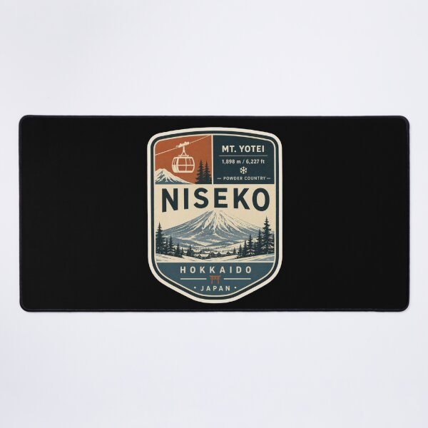 Item preview, Niseko Powder Country | Mount Yotei Gondola Retro Emblem designed and sold by CosmicAnomaly.