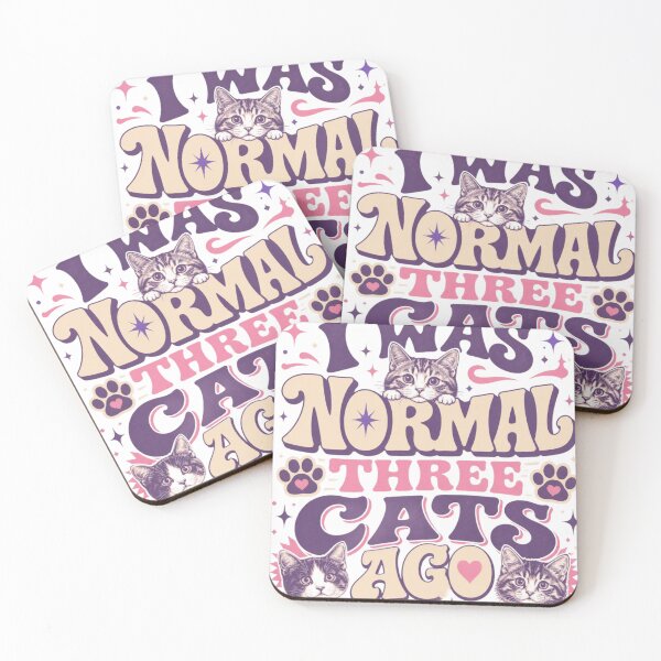 Item preview, I Was Normal Three Cats AGo Funny Cat Lover Crazy Cat Lady T-Shirt designed and sold by Five Reasons Designs.
