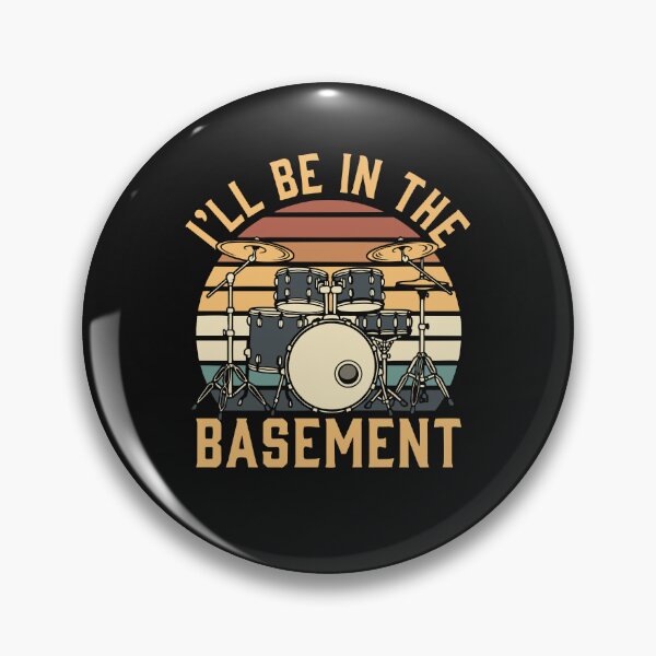 Item preview, Drumming Funny I'll Be in The Basement Vinatge Drum Set Drummer Gift  designed and sold by alenaz.