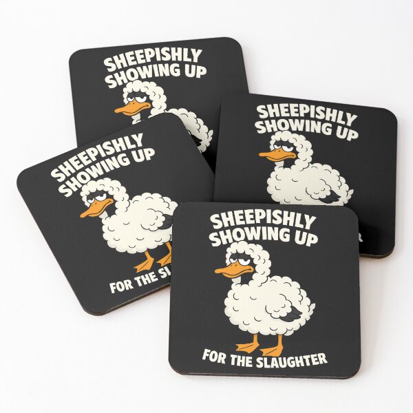 Item preview, Sheepishly Showing Up For The Slaughter Funny Sheep designed and sold by TeeTimeTreasure.