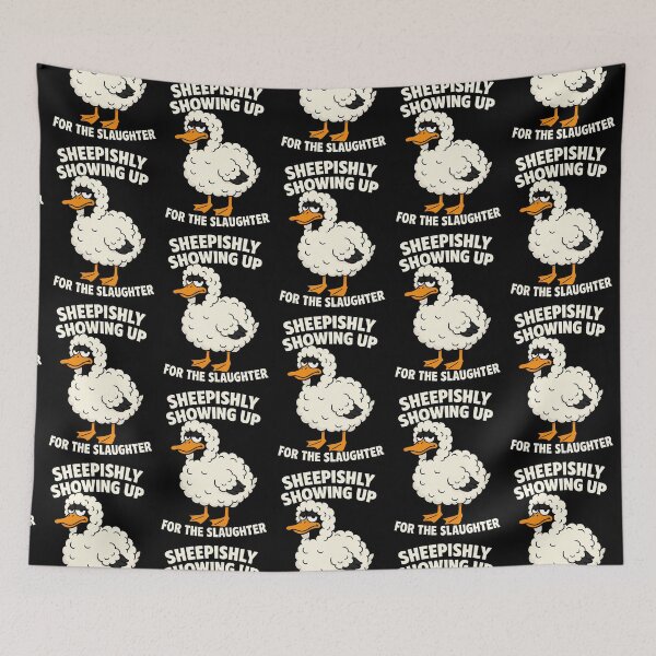 Item preview, Sheepishly Showing Up For The Slaughter Funny Sheep designed and sold by TeeTimeTreasure.
