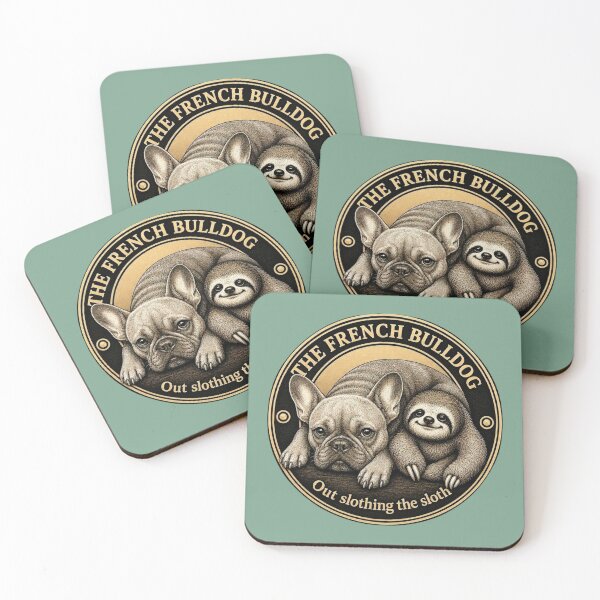 Item preview, Dogs and Sloths - The French Bulldog designed and sold by Sammy-and-Me.