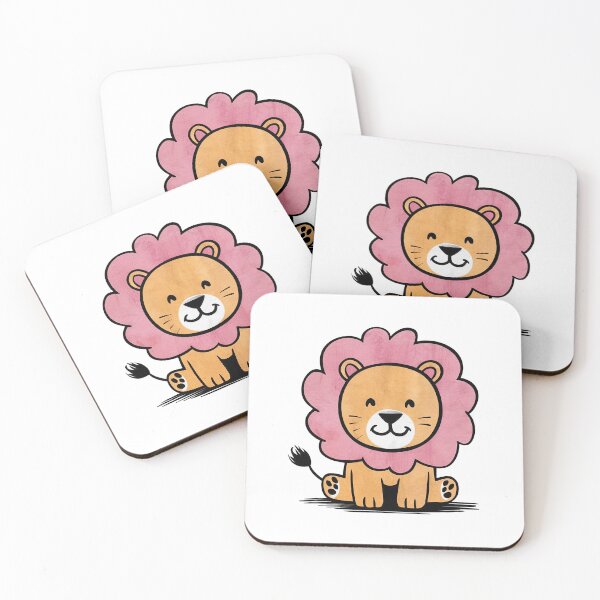 Item preview, Funny friendly greeting lion for kids and children designed and sold by ArtEventET.