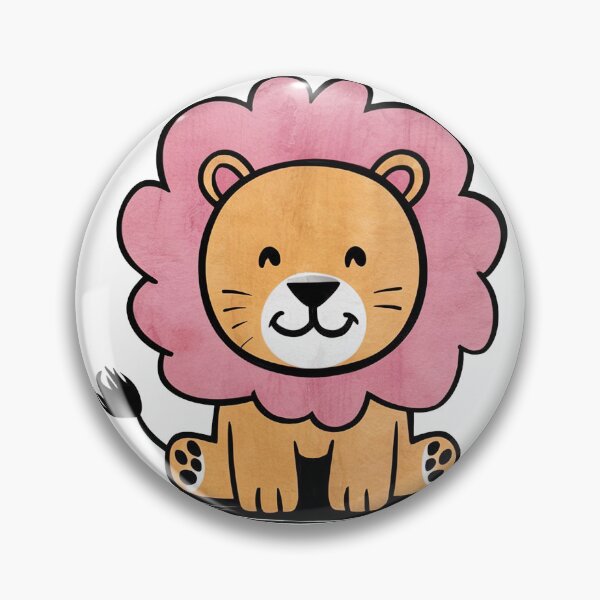 Item preview, Funny friendly greeting lion for kids and children designed and sold by ArtEventET.