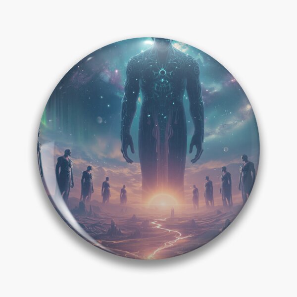 Item preview, Epic Zodiac Guardian Landscape with Nebula Valley and Celestial Beings designed and sold by Luminous Wilds.