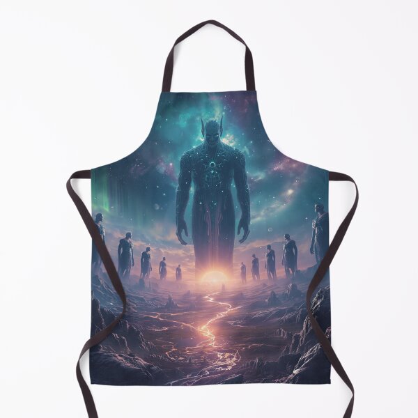 Item preview, Epic Zodiac Guardian Landscape with Nebula Valley and Celestial Beings designed and sold by Luminous Wilds.