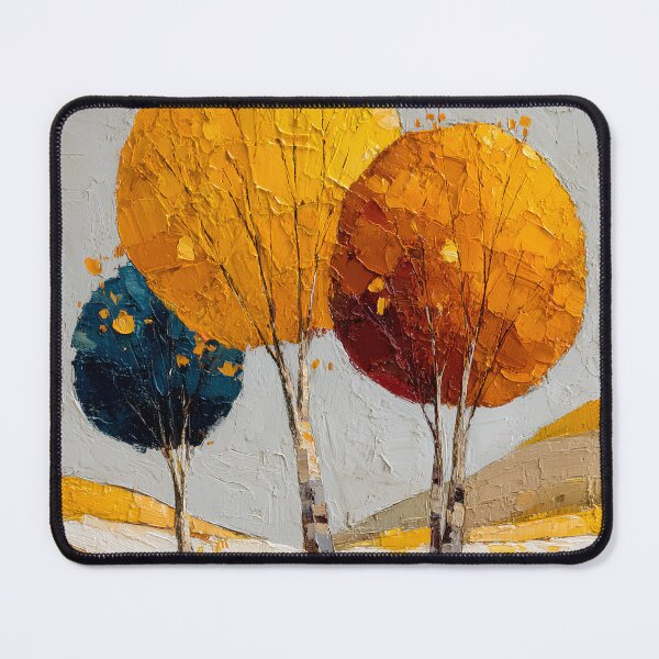 Item preview, Minimalist Autumn Trees Bold Textured Landscape Modern Color Block designed and sold by daila70.