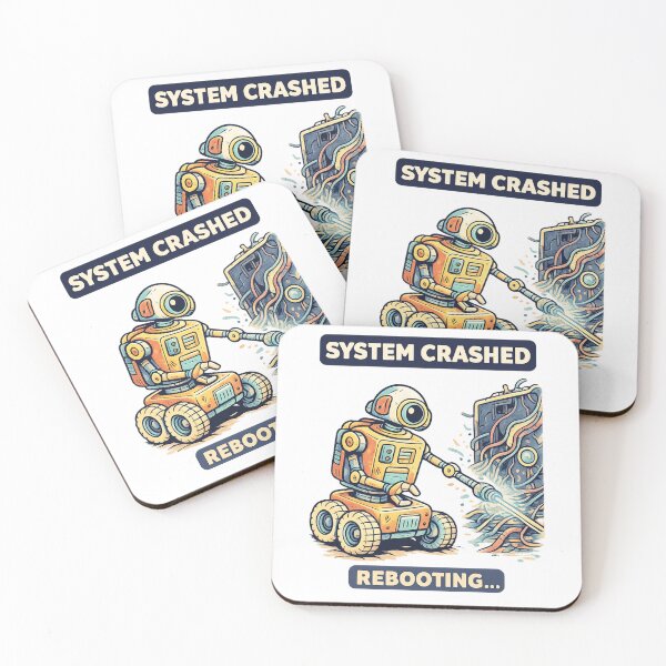 Item preview, system crashed robot tee — glitchy robot graphic designed and sold by SoftSproutstu.