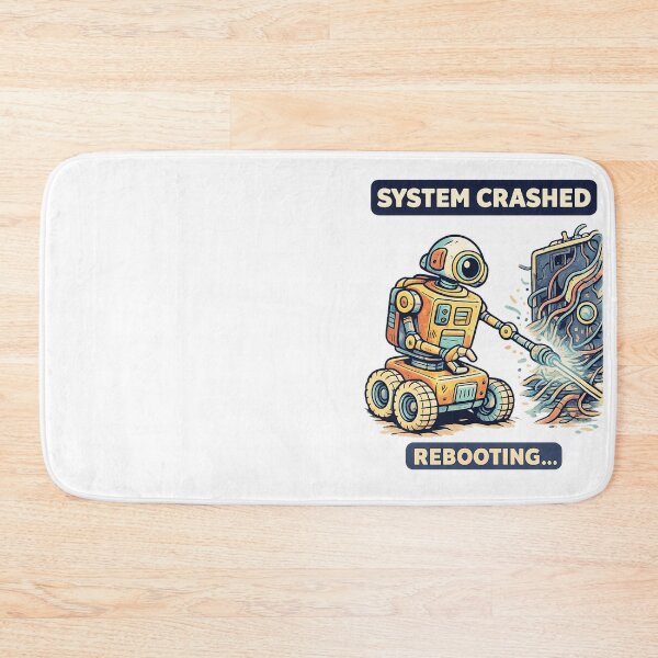Item preview, system crashed robot tee — glitchy robot graphic designed and sold by SoftSproutstu.