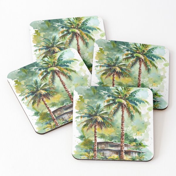 Item preview, Tropical Nest - Modern Luxury Palm Villa Art designed and sold by Modern Nest Art.