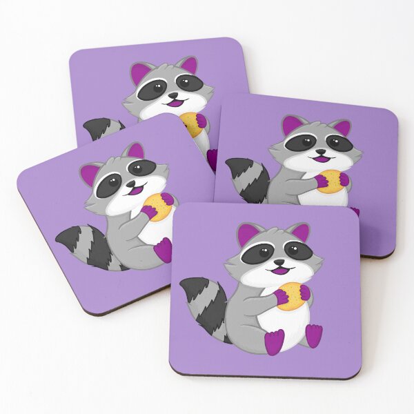 Item preview, Asexual Pride Raccoon with Garlic Bread designed and sold by Sahira820.