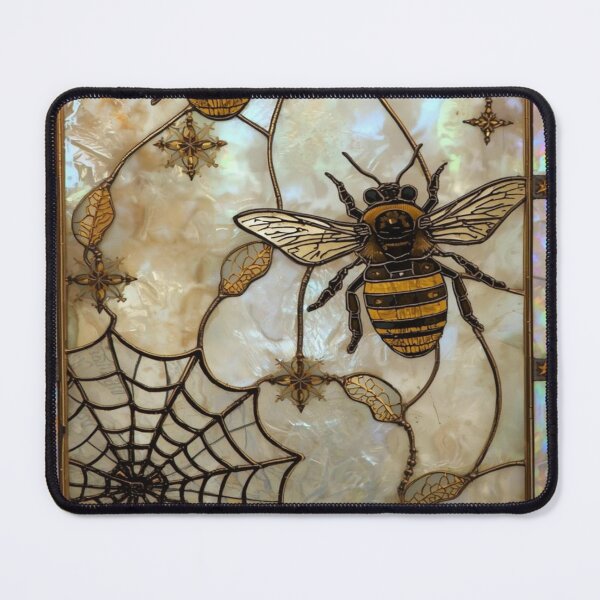 Item preview, Golden Bees in Mystic Stained Glass designed and sold by BriSher.