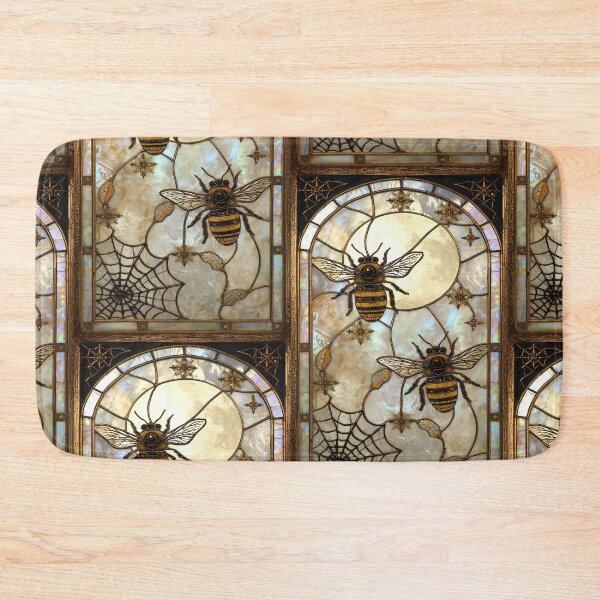 Item preview, Golden Bees in Mystic Stained Glass designed and sold by BriSher.