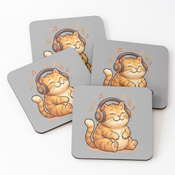 Item preview, Orange Cat Listening to Music designed and sold by umiinuraa.