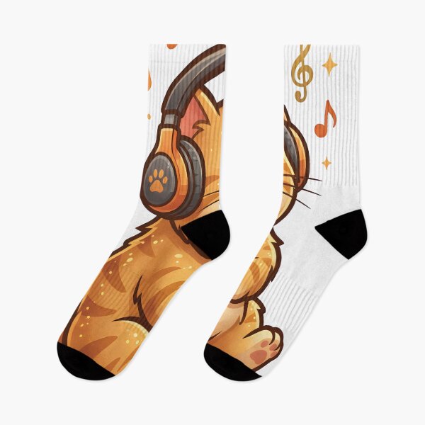 Item preview, Orange Cat Listening to Music designed and sold by umiinuraa.