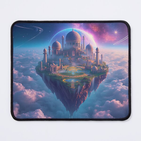 Item preview, Floating Celestial Island with Zodiac Runes and Galaxy Alignment designed and sold by Luminous Wilds.