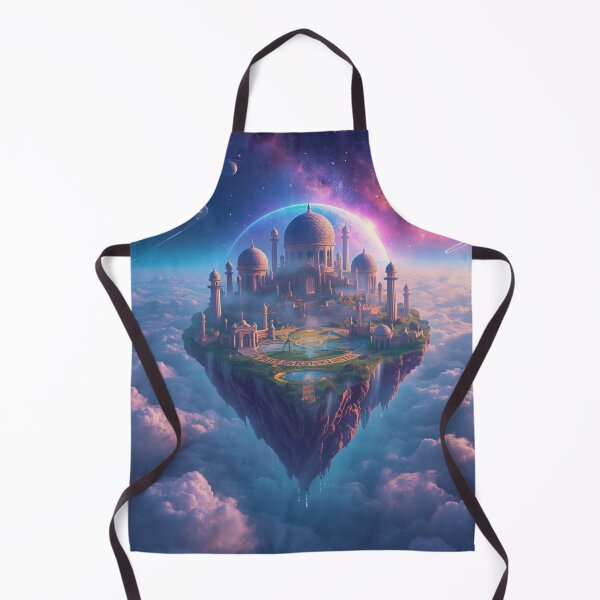 Item preview, Floating Celestial Island with Zodiac Runes and Galaxy Alignment designed and sold by Luminous Wilds.