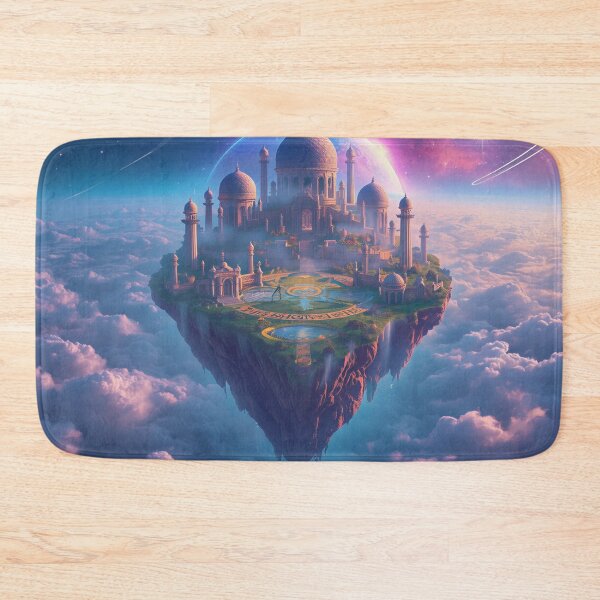 Item preview, Floating Celestial Island with Zodiac Runes and Galaxy Alignment designed and sold by Luminous Wilds.