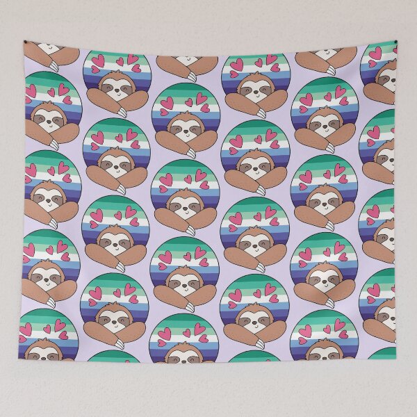 Item preview, LGBTQ Sloth – Kawaii MLM Pride Sloth designed and sold by Cannaxes Studio.