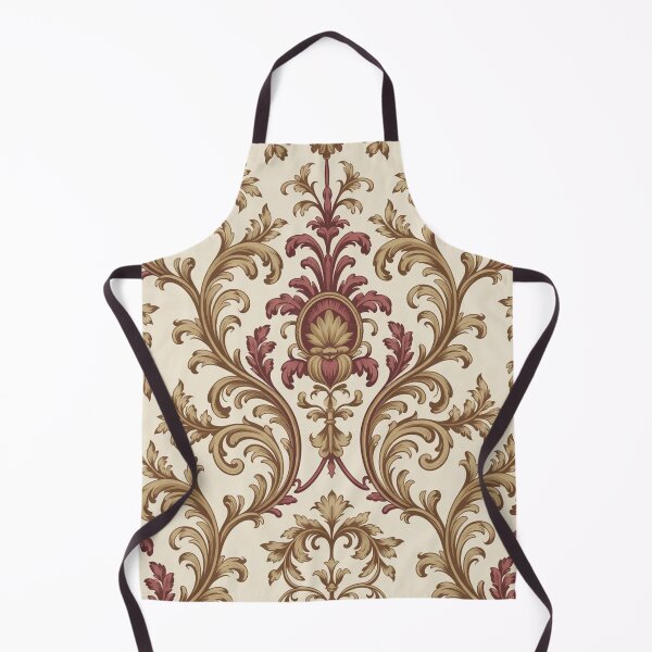 Item preview, Ornate Baroque Scroll Pattern | Rich Maroon Gold Acanthus Seamless Repeat designed and sold by Midnight Veil Designs.