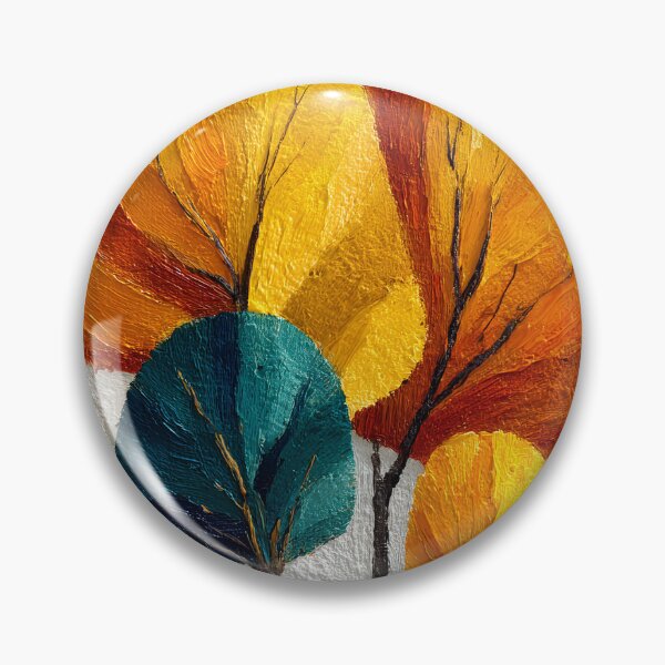 Item preview, Minimalist Autumn Trees Bold Textured Landscape Modern Colors designed and sold by daila70.