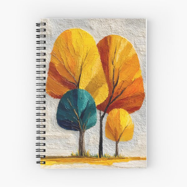 Item preview, Minimalist Autumn Trees Bold Textured Landscape Modern Colors designed and sold by daila70.