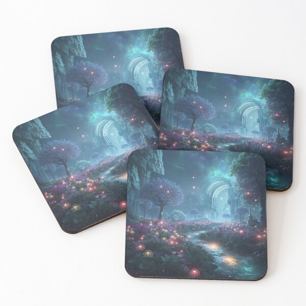 Item preview, Celestial Zodiac Garden with Constellation Flowers and Crystal Trees designed and sold by Luminous Wilds.