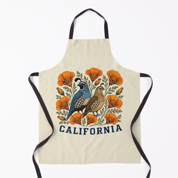 Item preview, California Quail & Golden Poppy Emblem Bird Watching designed and sold by The-Drip-Studio.