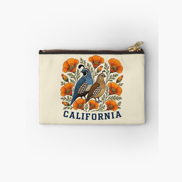 Item preview, California Quail & Golden Poppy Emblem Bird Watching designed and sold by The-Drip-Studio.