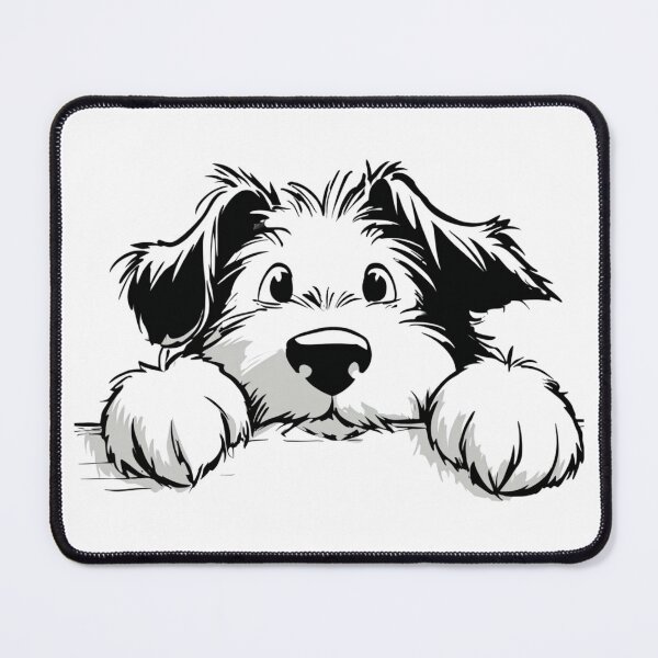 Item preview, Shaggy Dog Peeking Over a Ledge designed and sold by Artdrop62.