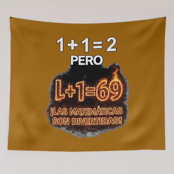 Item preview, 69 funny hot math joke (Different colors) in Spanish designed and sold by Alchemy-Forge.