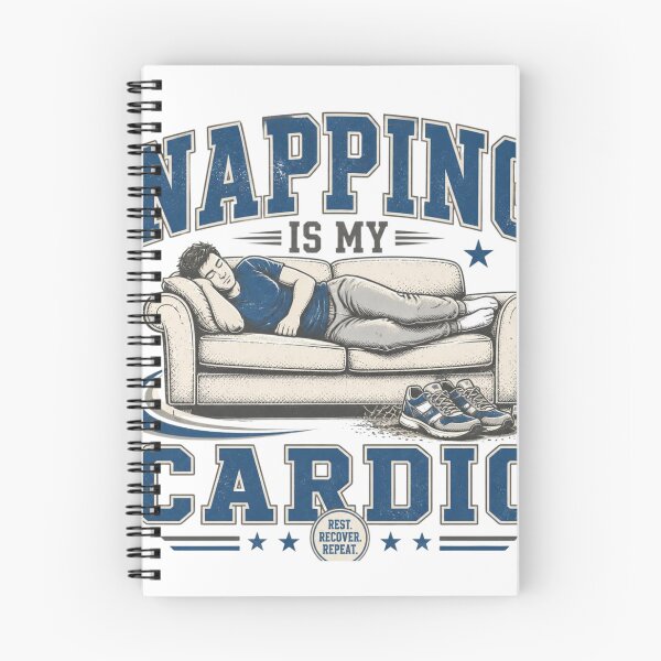 Item preview, Napping is My Cardio Funny Lazy Fitness Parody Humor T-Shirt designed and sold by Five Reasons Designs.
