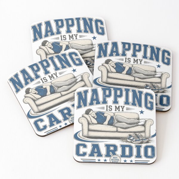 Item preview, Napping is My Cardio Funny Lazy Fitness Parody Humor T-Shirt designed and sold by Five Reasons Designs.