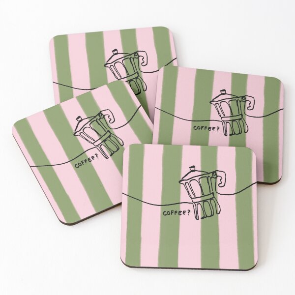 Item preview, Coffee Line Art green designed and sold by ExcelsiorArt.