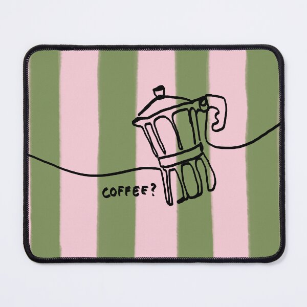Item preview, Coffee Line Art green designed and sold by ExcelsiorArt.