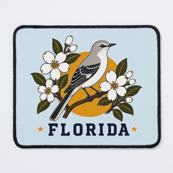 Item preview, Florida Mockingbird & Orange Blossom Homage Bird Watching designed and sold by The-Drip-Studio.