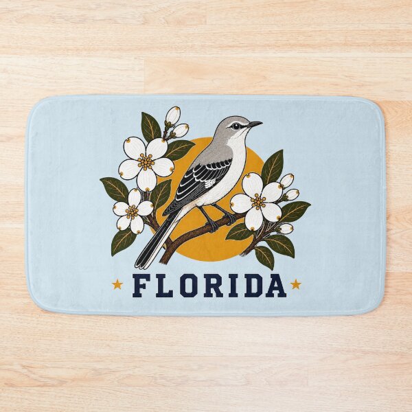 Item preview, Florida Mockingbird & Orange Blossom Homage Bird Watching designed and sold by The-Drip-Studio.