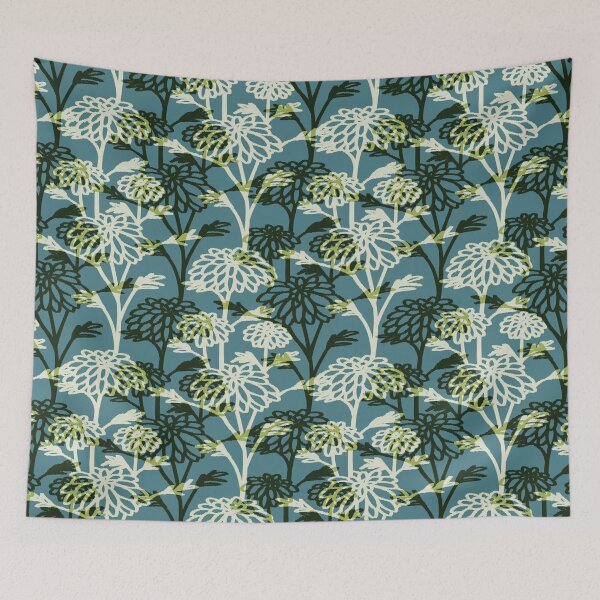 Item preview, Climbing Floral 2 - 4a7f87 designed and sold by knitetgantt.