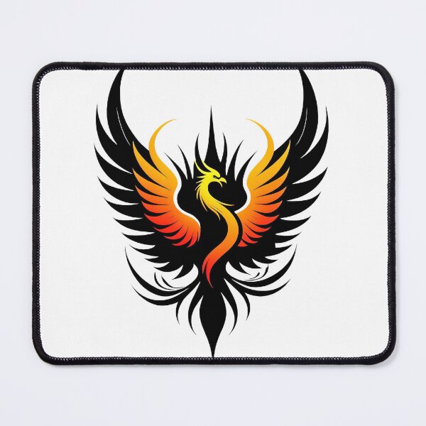 Item preview, Burning bird phoenix rising form flames and fire, logo designed and sold by ArtEventET.