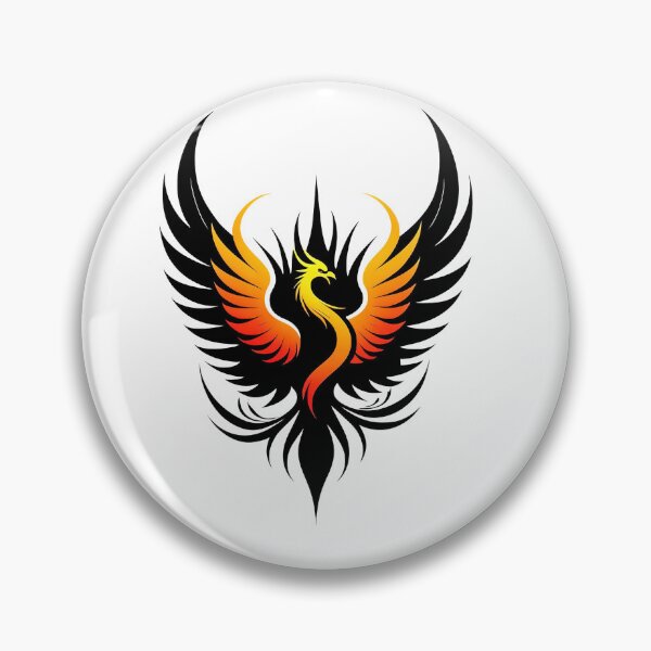 Item preview, Burning bird phoenix rising form flames and fire, logo designed and sold by ArtEventET.