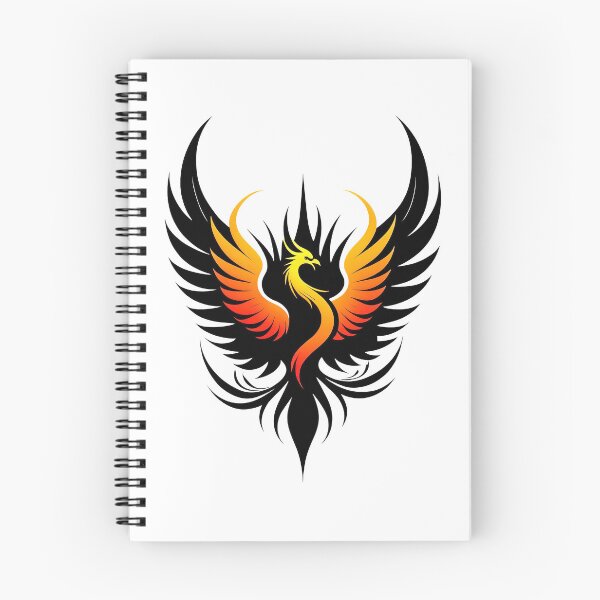 Item preview, Burning bird phoenix rising form flames and fire, logo designed and sold by ArtEventET.
