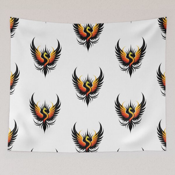Item preview, Burning bird phoenix rising form flames and fire, logo designed and sold by ArtEventET.
