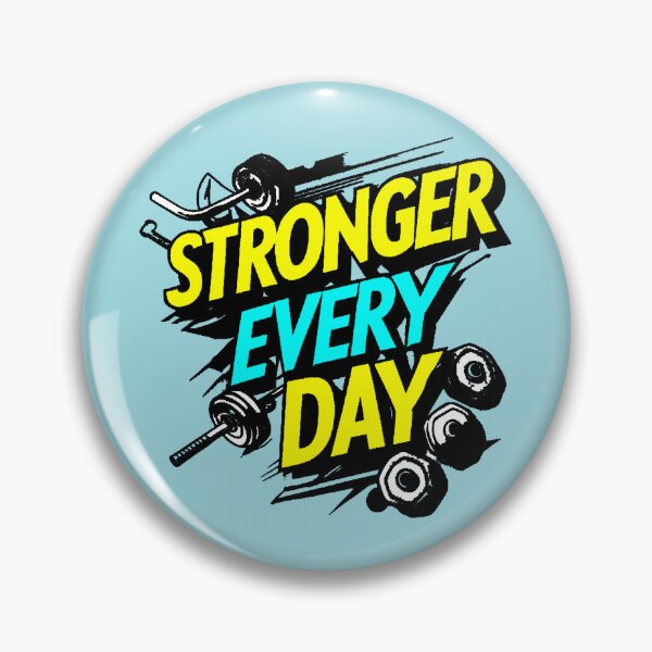 Item preview, Stronger Every Day Gym Motivation Fitness Quote Gift designed and sold by AstronautMerch.