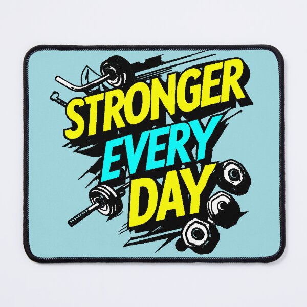 Item preview, Stronger Every Day Gym Motivation Fitness Quote Gift designed and sold by AstronautMerch.