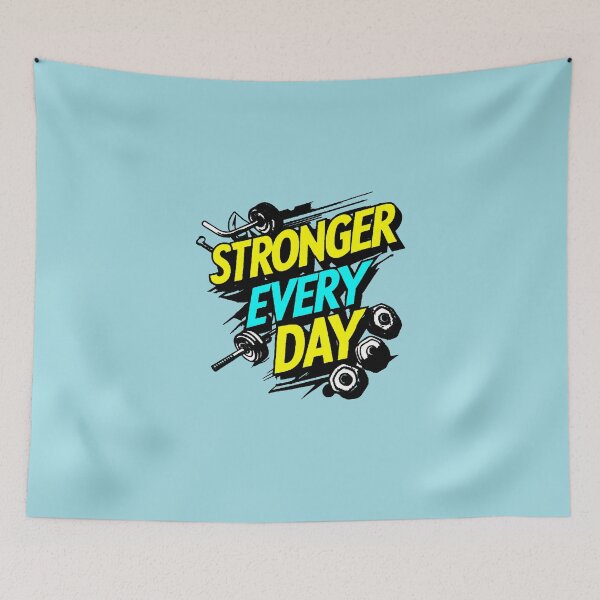 Item preview, Stronger Every Day Gym Motivation Fitness Quote Gift designed and sold by AstronautMerch.