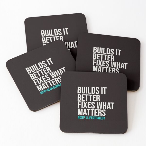 Item preview, ISTP – BUILDS IT BETTER FIXES WHAT MATTERS | MBTI LIFE STRATEGY SERIES — ISTP PERSONALITY EDITION designed and sold by WitLounge.