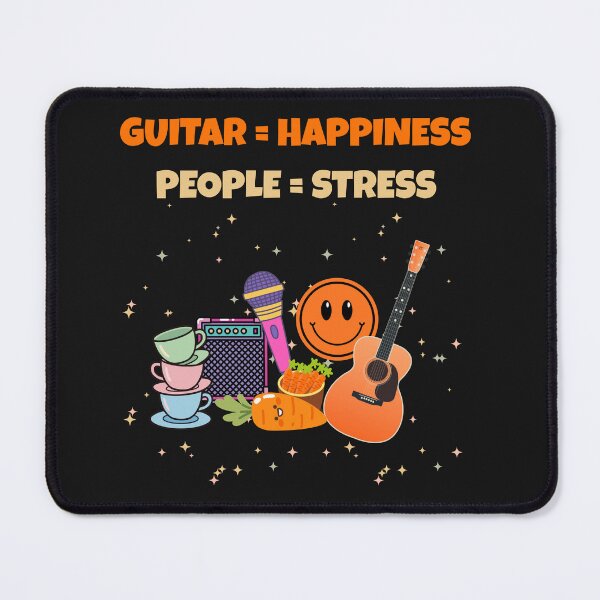 Item preview, Guitar Equals Happiness People Equal Stress Funny Guitar Design designed and sold by Joyful-Pixel.