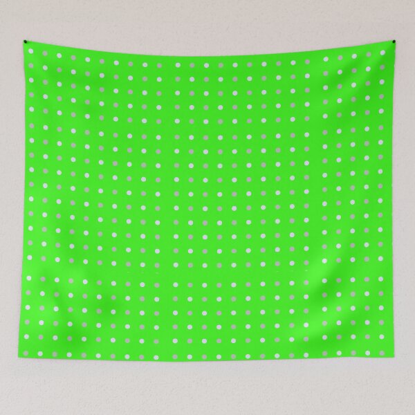 Item preview, Minimalist Gray Dots on Vibrant Green Grid Background designed and sold by BriSher.