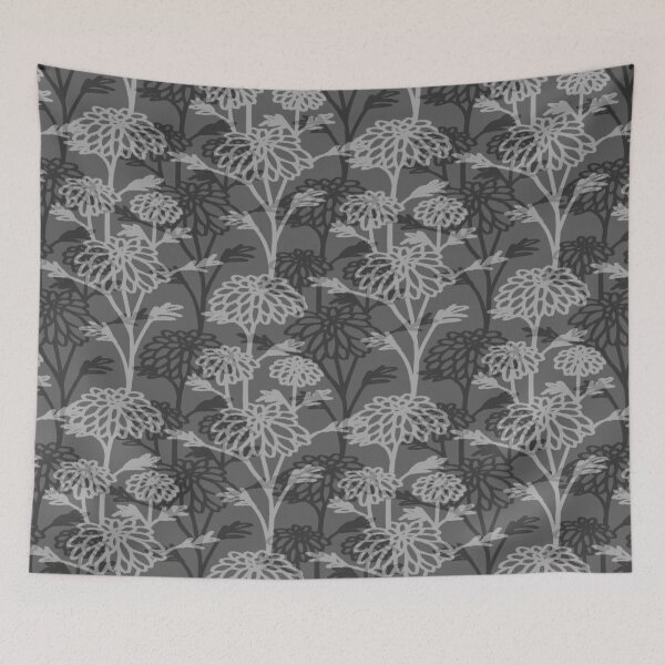 Item preview, Climbing Floral 2 - 5e5e5e designed and sold by knitetgantt.